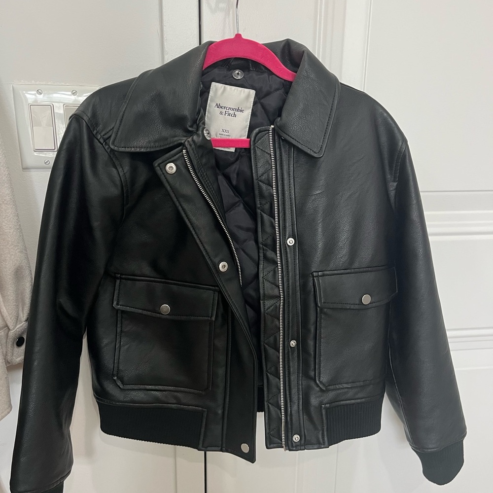 Abercrombie & Fitch Black Leather Jacket